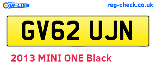 GV62UJN are the vehicle registration plates.