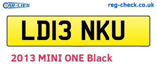 LD13NKU are the vehicle registration plates.