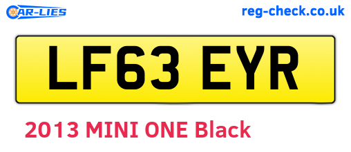 LF63EYR are the vehicle registration plates.