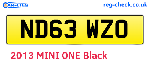 ND63WZO are the vehicle registration plates.