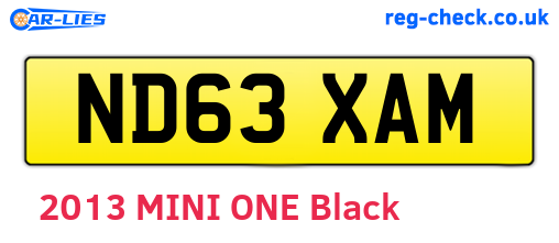 ND63XAM are the vehicle registration plates.