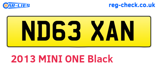 ND63XAN are the vehicle registration plates.