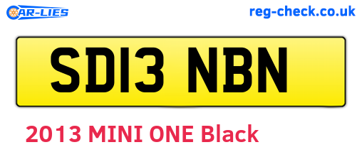SD13NBN are the vehicle registration plates.