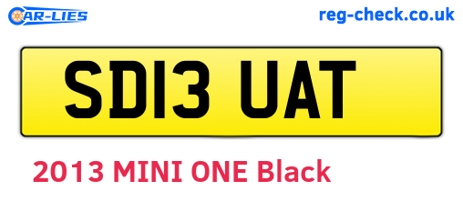 SD13UAT are the vehicle registration plates.