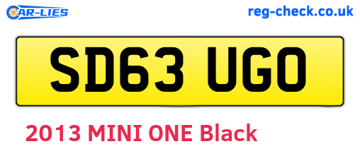 SD63UGO are the vehicle registration plates.