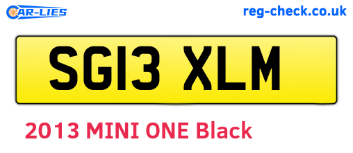 SG13XLM are the vehicle registration plates.