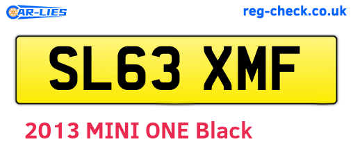 SL63XMF are the vehicle registration plates.