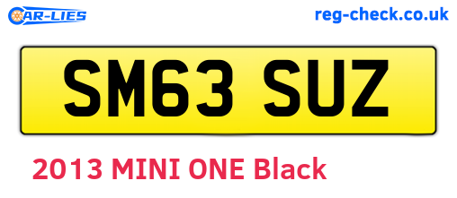 SM63SUZ are the vehicle registration plates.