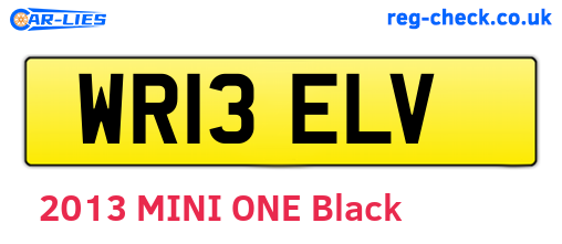 WR13ELV are the vehicle registration plates.