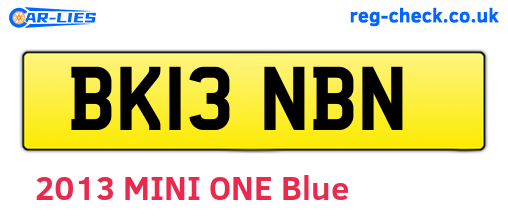 BK13NBN are the vehicle registration plates.