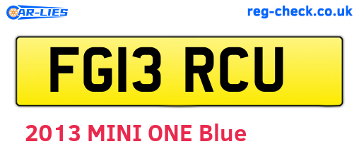 FG13RCU are the vehicle registration plates.