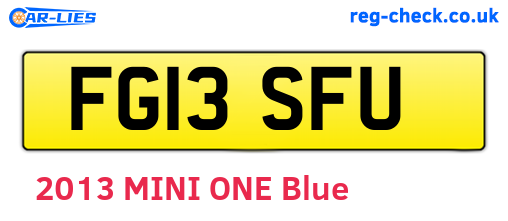 FG13SFU are the vehicle registration plates.