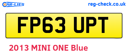 FP63UPT are the vehicle registration plates.