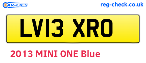 LV13XRO are the vehicle registration plates.