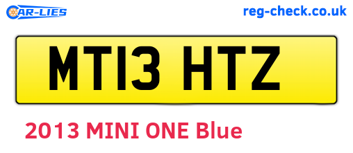 MT13HTZ are the vehicle registration plates.