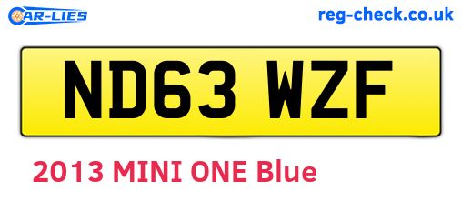 ND63WZF are the vehicle registration plates.