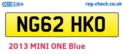 NG62HKO are the vehicle registration plates.