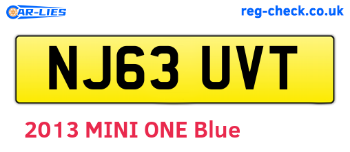 NJ63UVT are the vehicle registration plates.
