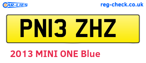 PN13ZHZ are the vehicle registration plates.
