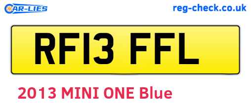 RF13FFL are the vehicle registration plates.