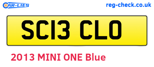 SC13CLO are the vehicle registration plates.