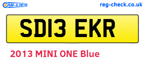 SD13EKR are the vehicle registration plates.