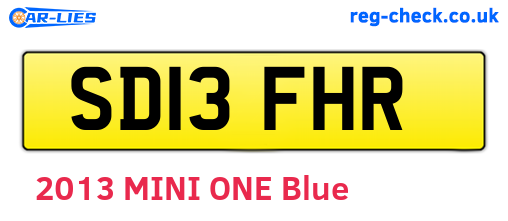 SD13FHR are the vehicle registration plates.
