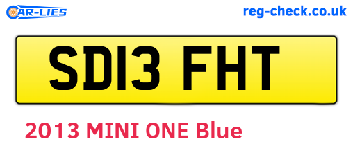 SD13FHT are the vehicle registration plates.