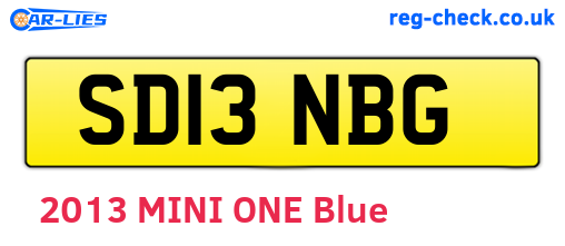 SD13NBG are the vehicle registration plates.