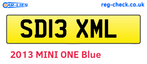SD13XML are the vehicle registration plates.