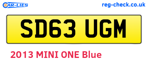 SD63UGM are the vehicle registration plates.