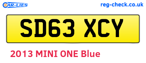 SD63XCY are the vehicle registration plates.