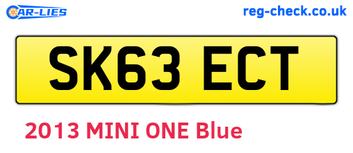 SK63ECT are the vehicle registration plates.