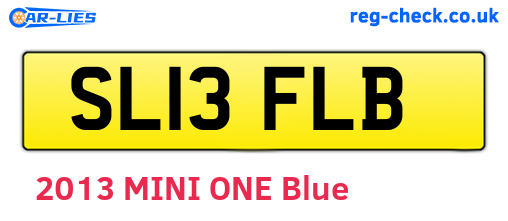 SL13FLB are the vehicle registration plates.