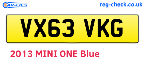 VX63VKG are the vehicle registration plates.