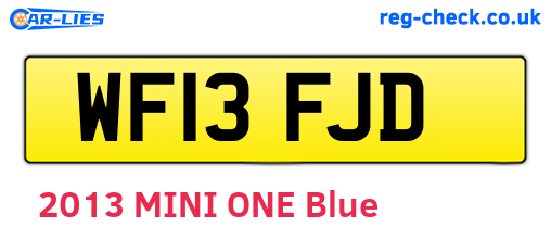 WF13FJD are the vehicle registration plates.