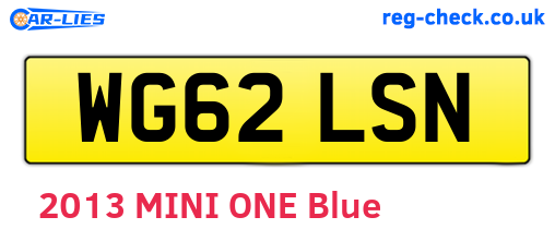 WG62LSN are the vehicle registration plates.