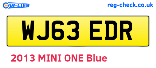 WJ63EDR are the vehicle registration plates.