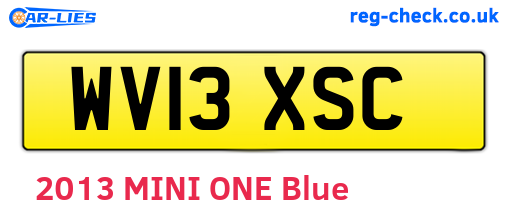 WV13XSC are the vehicle registration plates.