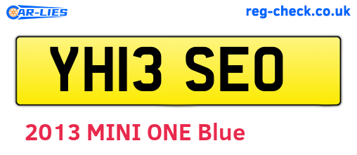 YH13SEO are the vehicle registration plates.