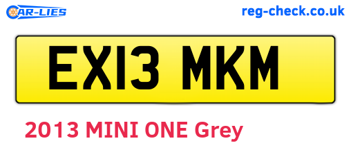 EX13MKM are the vehicle registration plates.