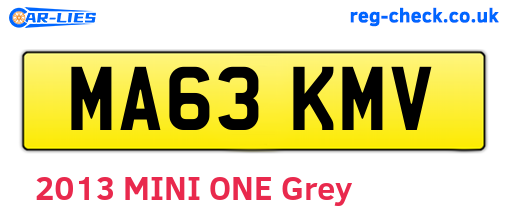 MA63KMV are the vehicle registration plates.