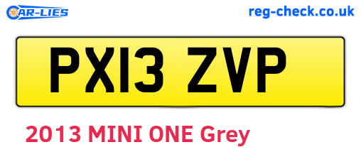 PX13ZVP are the vehicle registration plates.