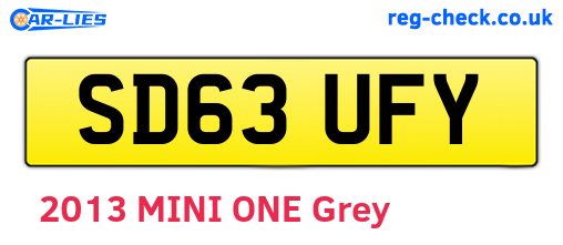 SD63UFY are the vehicle registration plates.