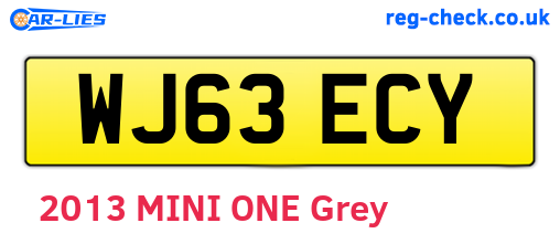 WJ63ECY are the vehicle registration plates.