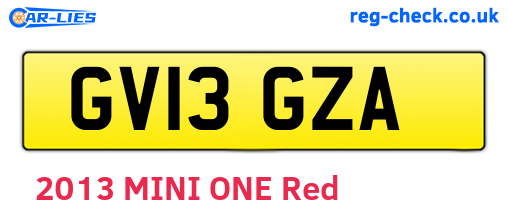 GV13GZA are the vehicle registration plates.