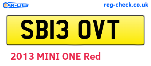 SB13OVT are the vehicle registration plates.