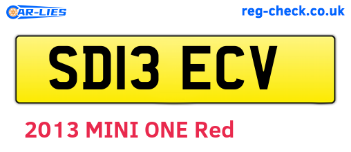 SD13ECV are the vehicle registration plates.