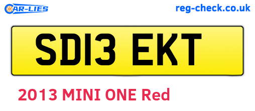 SD13EKT are the vehicle registration plates.