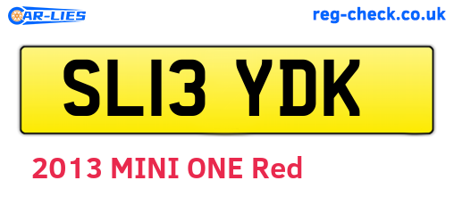 SL13YDK are the vehicle registration plates.